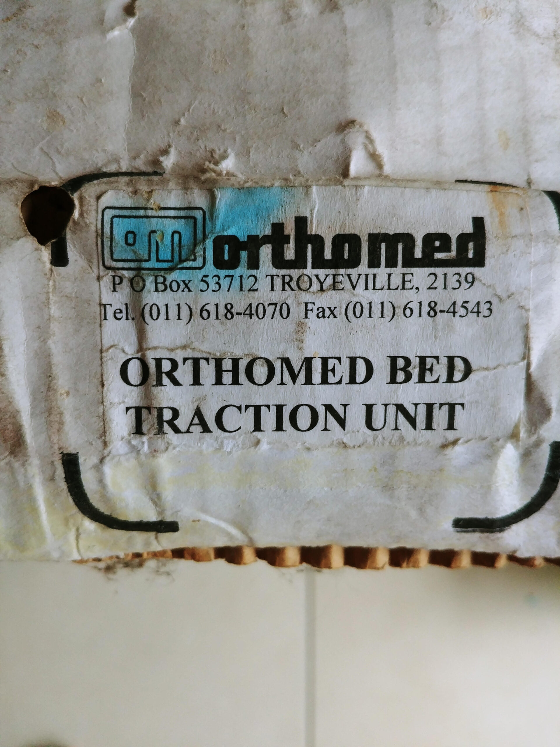 Orthomed Bed Traction Unit
