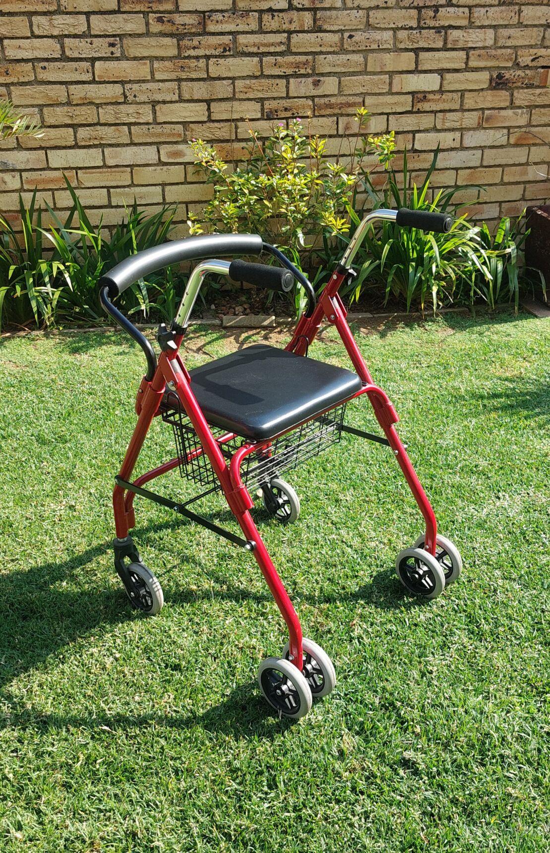 4 Wheel Medic Walker with Push Down Break