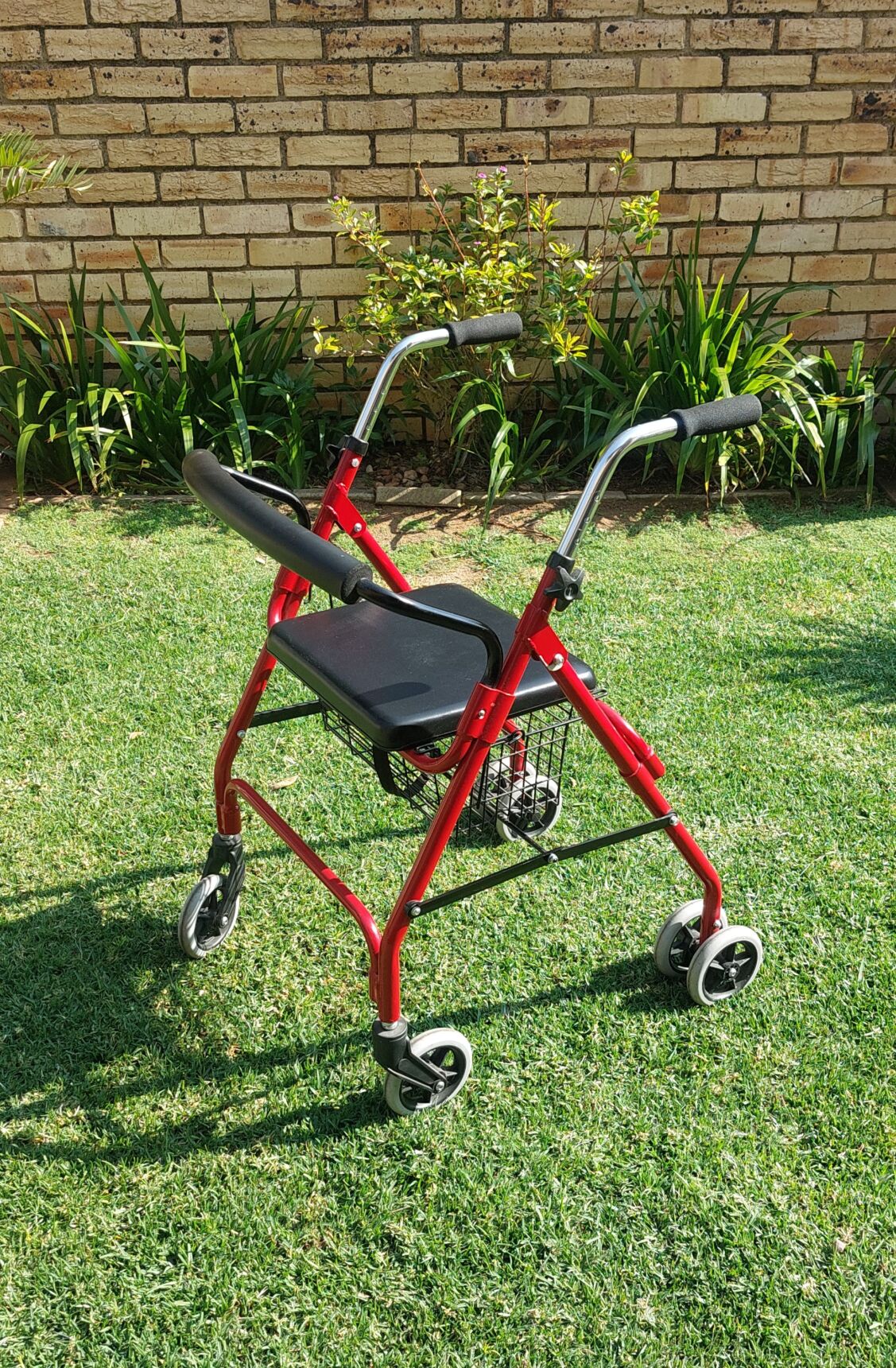 4 Wheel Medic Walker with Push Down Break