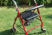 4 Wheel Medic Walker with Push Down Break