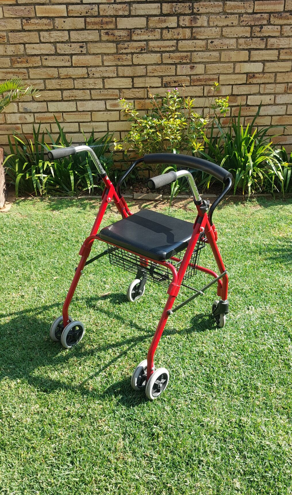 4 Wheel Medic Walker with Push Down Break