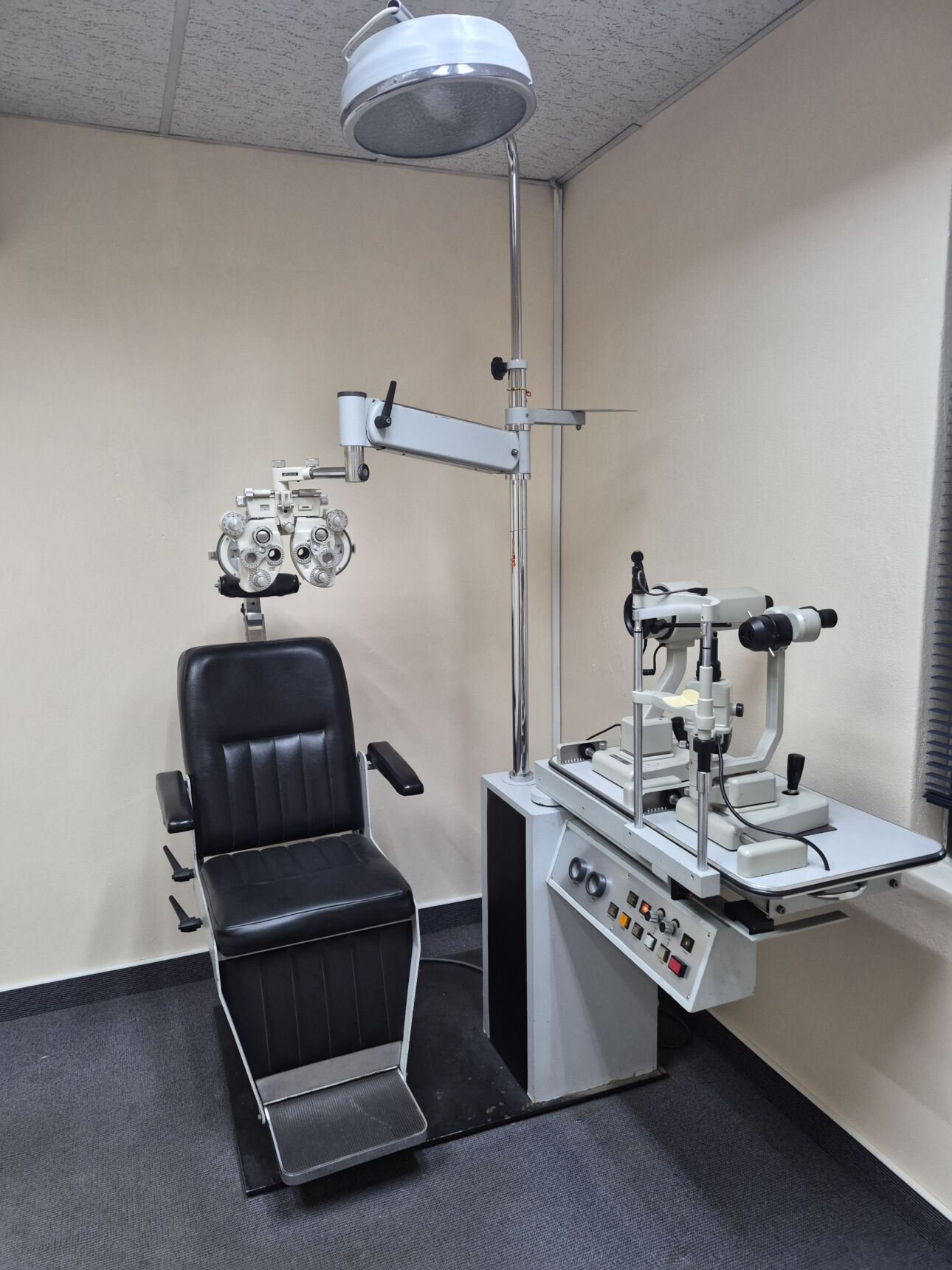 Optometry test room equipment for sale + display cabinet