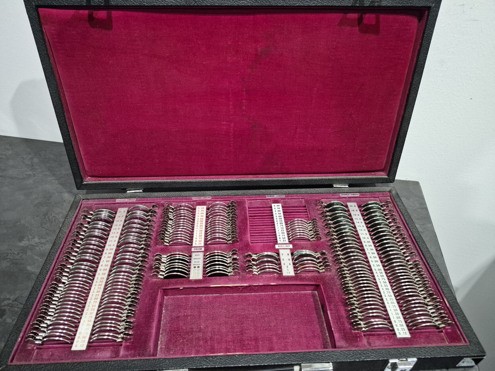 Optometry test room equipment for sale + display cabinet