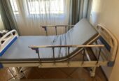 Two crank hospital bed with waterproof mattress