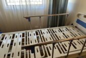 Two crank hospital bed with waterproof mattress