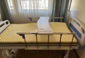 Two crank hospital bed with waterproof mattress